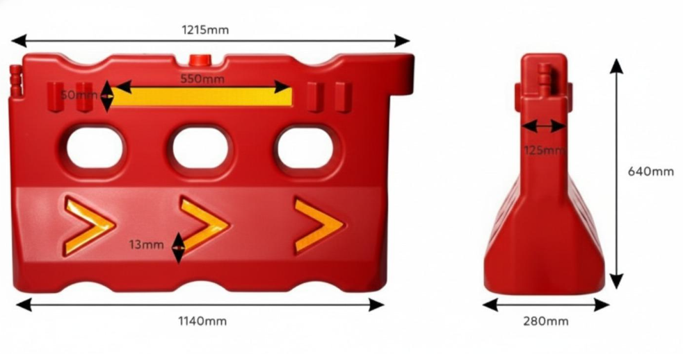 SMALL TRAPIZIUM ROAD BARRIERS